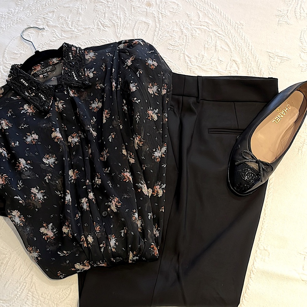 Michael Kors Made in Italy Black Wool Spandex Dress Pants Like New